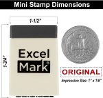 ExcelMark Mini Office Message Rubber Stamp Set - Red Ink - Storage Tray Included - Image 5